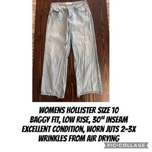 Hollister Women's Light Gray Boyfriend Jeans